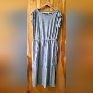 Maurices Gray Sleeveless Dress with Drawstring Waist